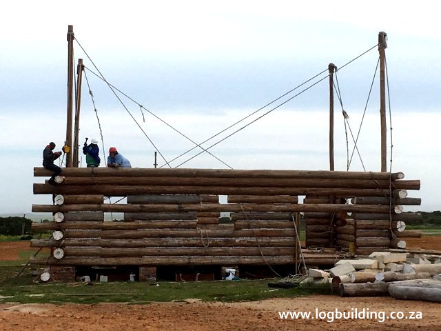 early stages log home building